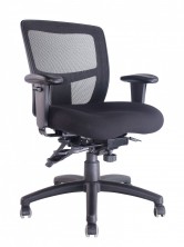 Ergo Task Full Ergonomic With Height Adjustable Arms. Black Mesh And Fabric Standard